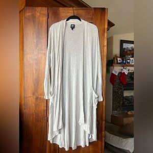 Light Gray/ Beige Open Front Cardigan